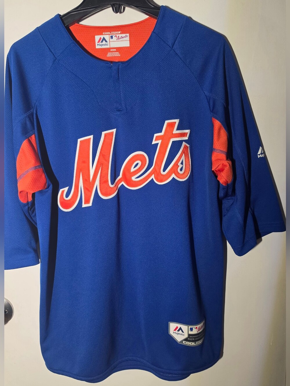 Majestic Royal Blue and Orange Mets Jersey
